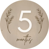 Round Baby Milestone Disc with Acrylic Numbers Keepsake - New Parents Gift - Baby Pandas